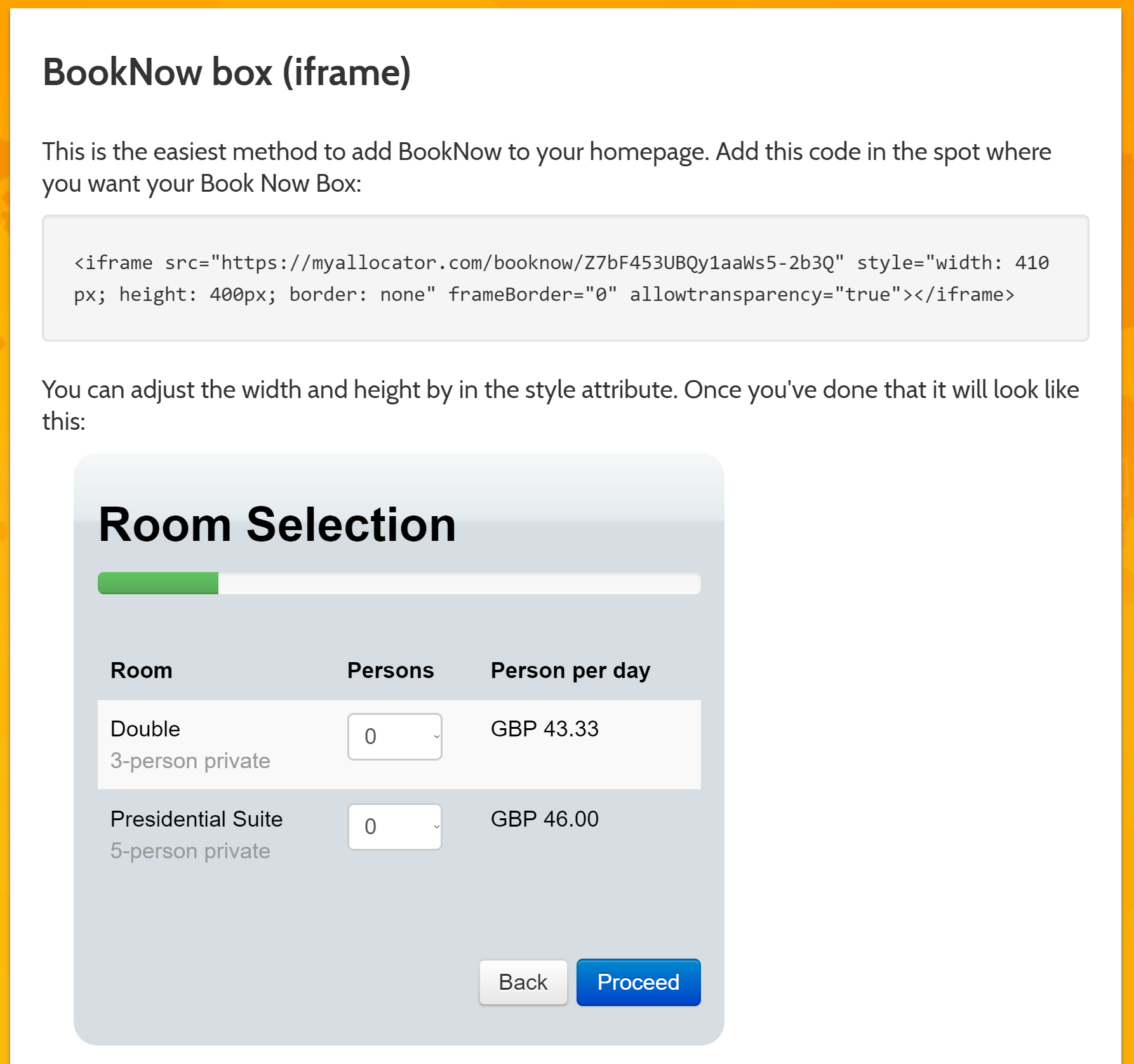 MyAllocator Calendar by Bellebnb.com calendar, with the BAR used in your Front Desk and Booking Engine along with the number of rooms available for each type for each date.