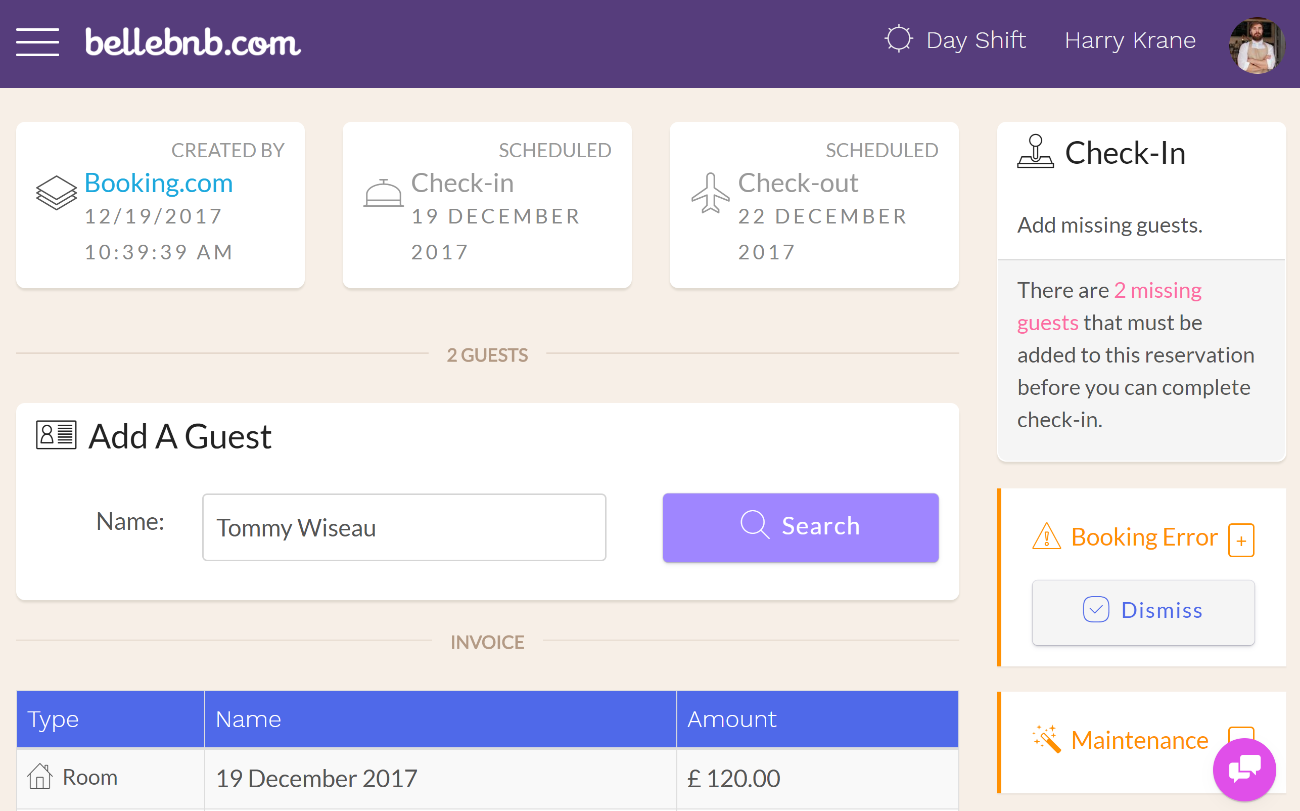 Booking Errors ‘Booking Error’ notification will appear on the reservation. These are typically small errors that can be handled by the hotelier without disrupting traffic.