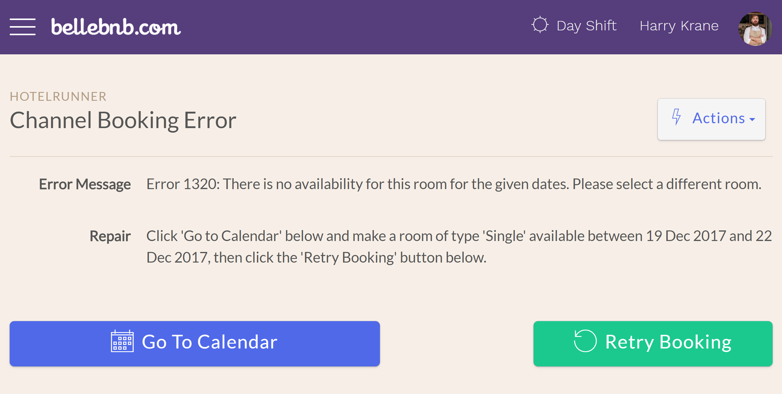 Cómo resolver los errores de canal OTA?. Cuando reciba una nueva reserva para una habitación que no está disponible, la reserva no aparecerá en su calendario. Se llevará a cabo en una cola de errores, que se muestra en su bandeja de entrada, en Recepción> Actividad del hotel.