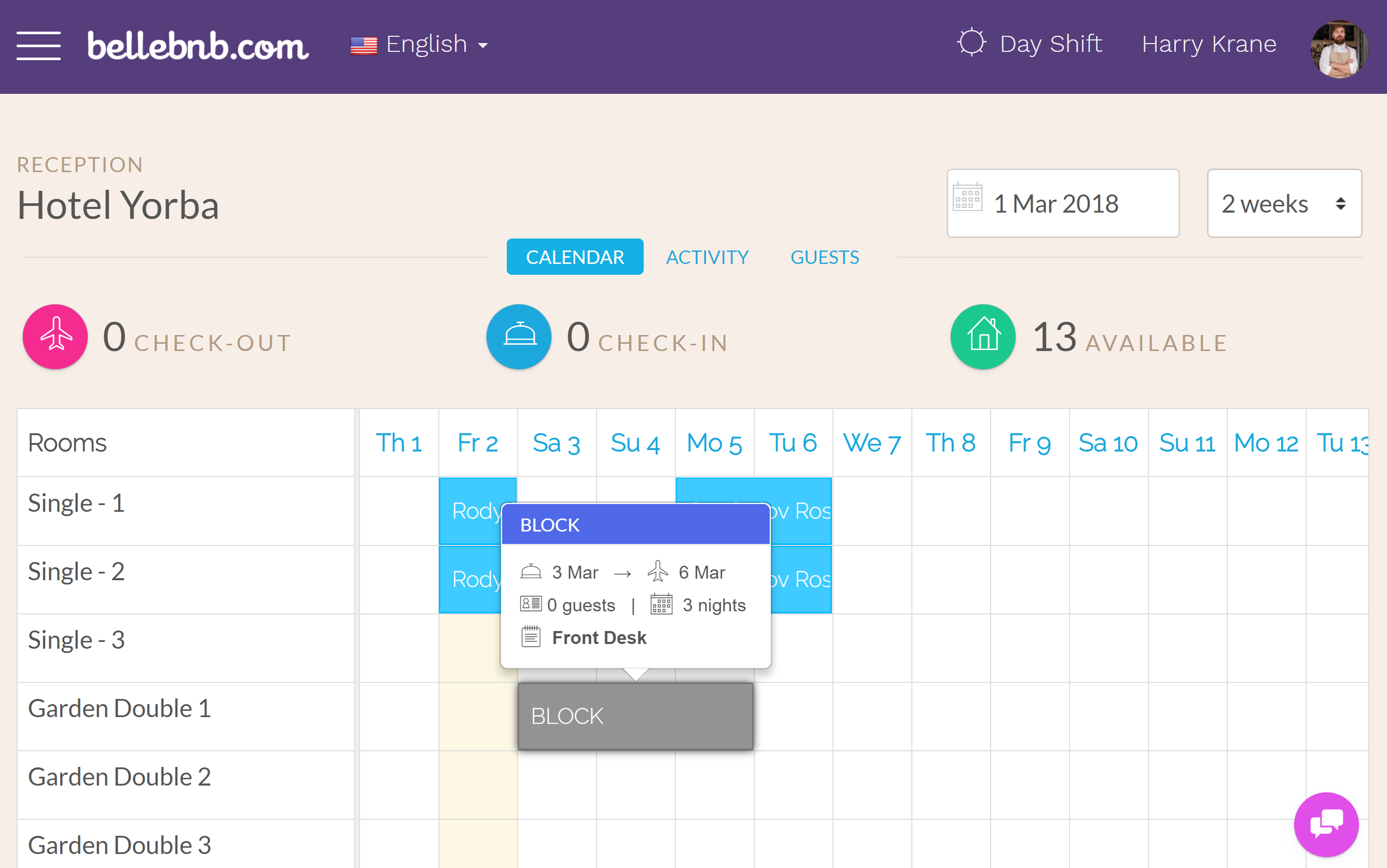 Hotel PMS Software room will be blocked in all your sales channels