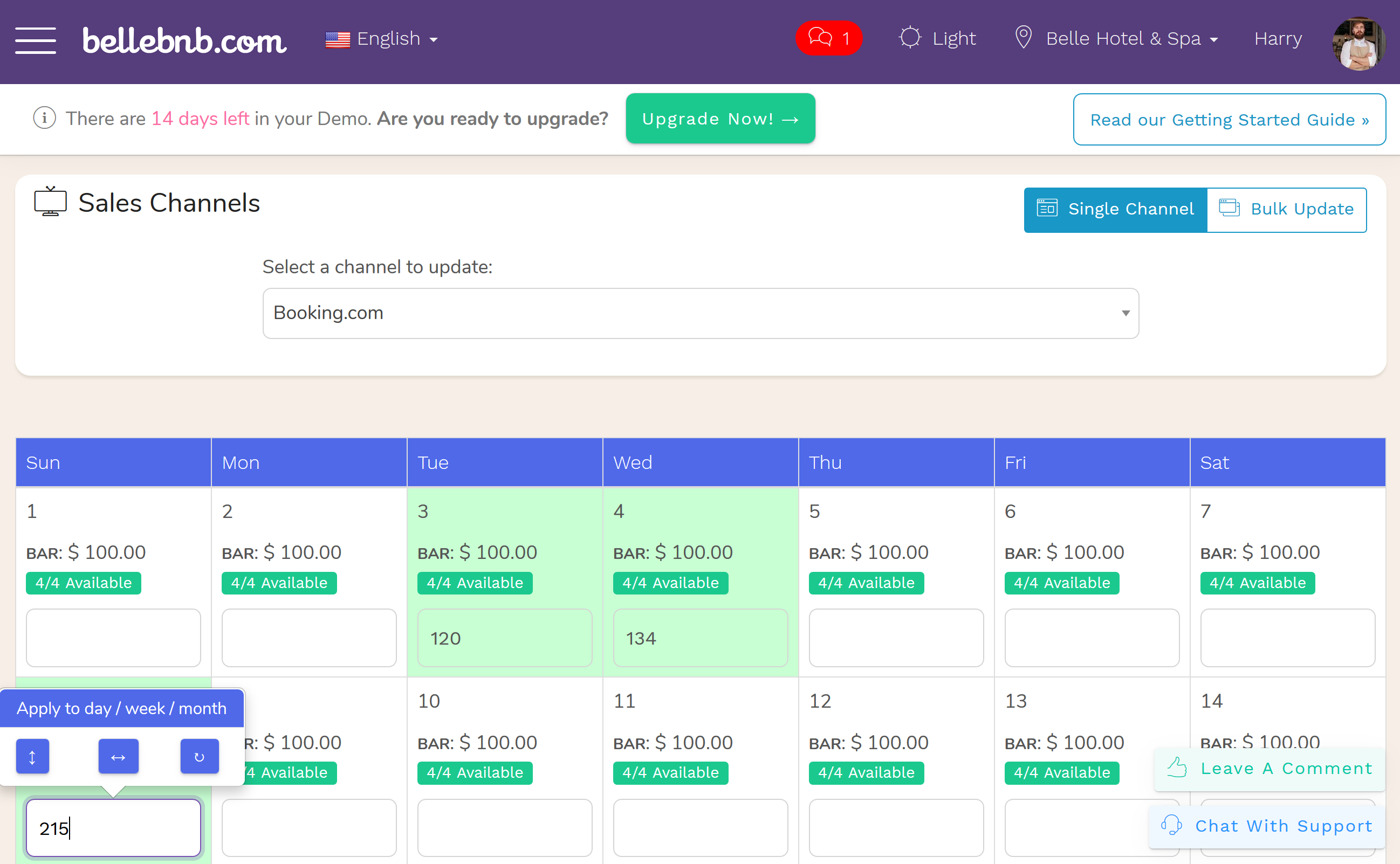 Hotel channel Manager OTA's Prices Hotel PMS Software