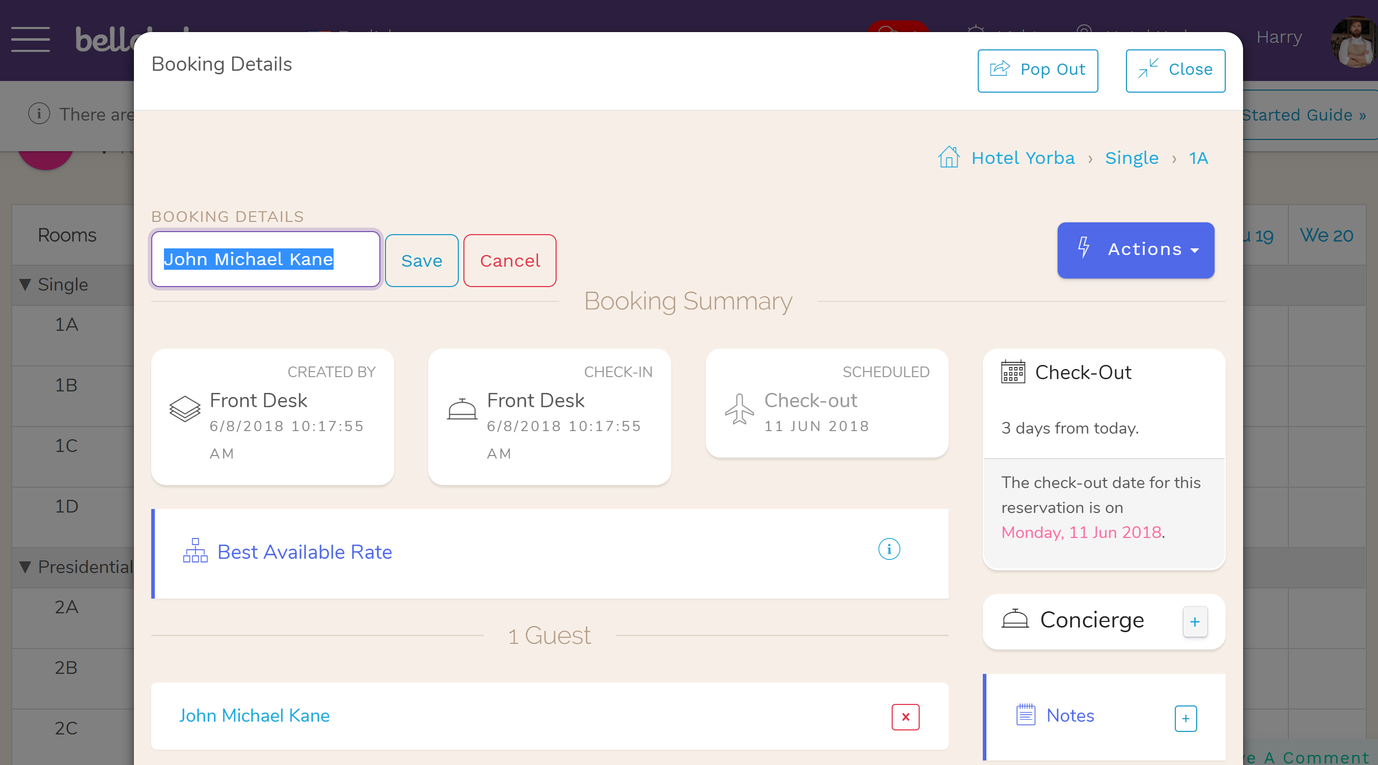 Hotel PMS Software. Hotel Guest Reservations and payments