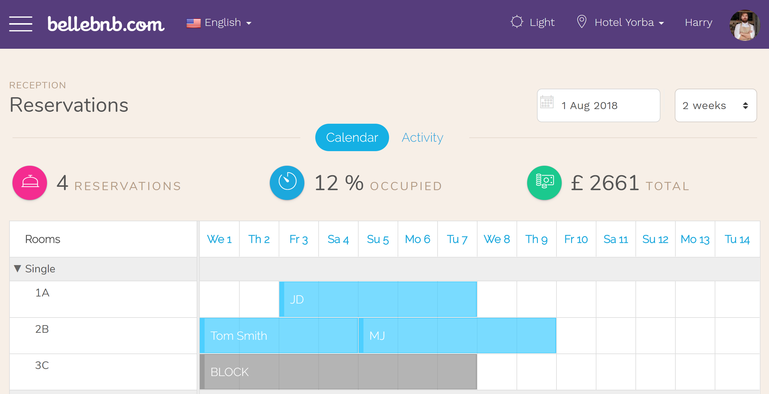 Hotel PMS Software Booking engine