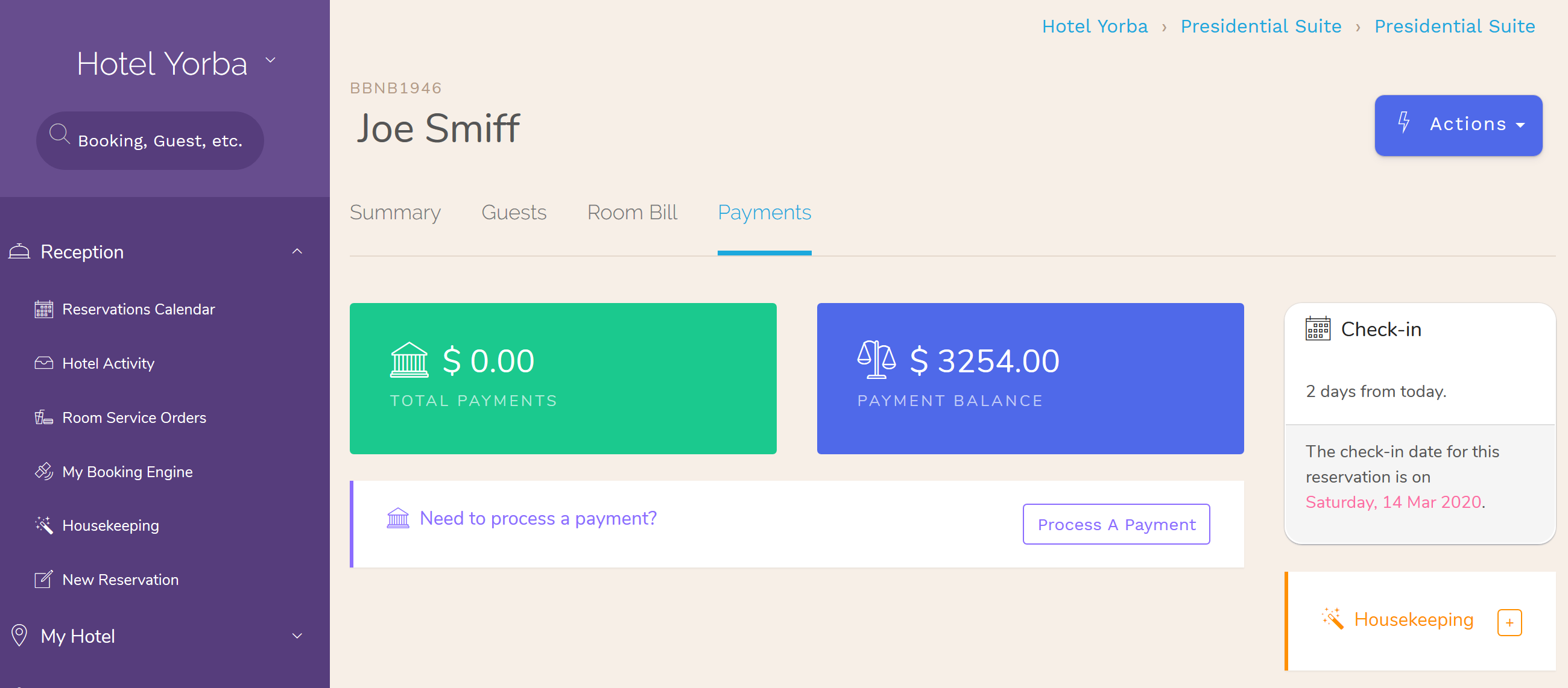 Step 4: Accepting in-person Hotel reservations payments