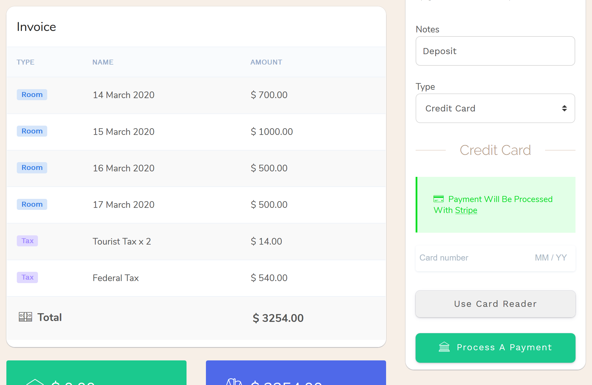 Step 4: Accepting in-person Hotel reservations payments