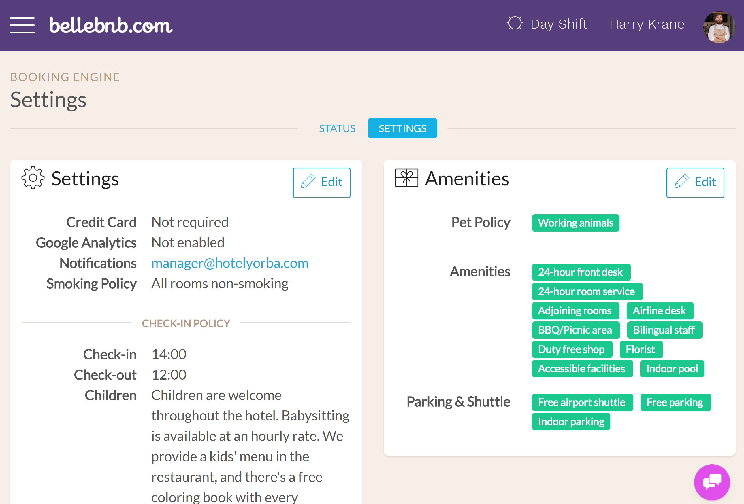 Try out Your Booking Engine Now that you know how to manage bookings, you should see how our system can generate bookings for you through your booking engine. Go to ‘Channel Manager > My Booking Engine’ to view settings. Here you can customize the appearance of your booking engine and add descriptions and policies, along with photos of your hotel.