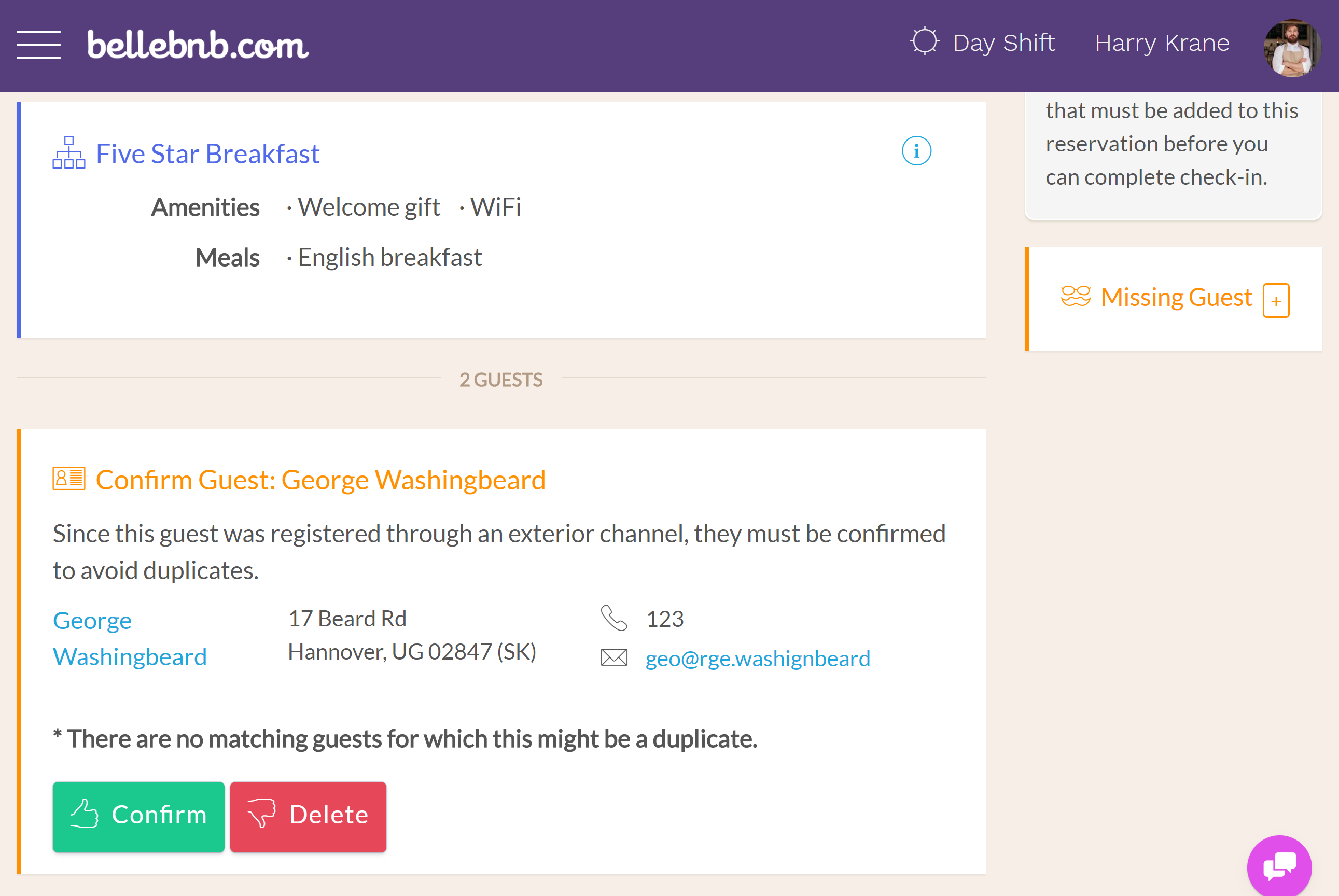 You will see that you must confirm the guest generated through your booking engine. Any guests generated outside the PMS must be confirmed or merged with an existing guest to avoid duplicate profiles. You will see that you must confirm the guest generated through your booking engine. Any guests generated outside the PMS must be confirmed or merged with an existing guest to avoid duplicate profiles.