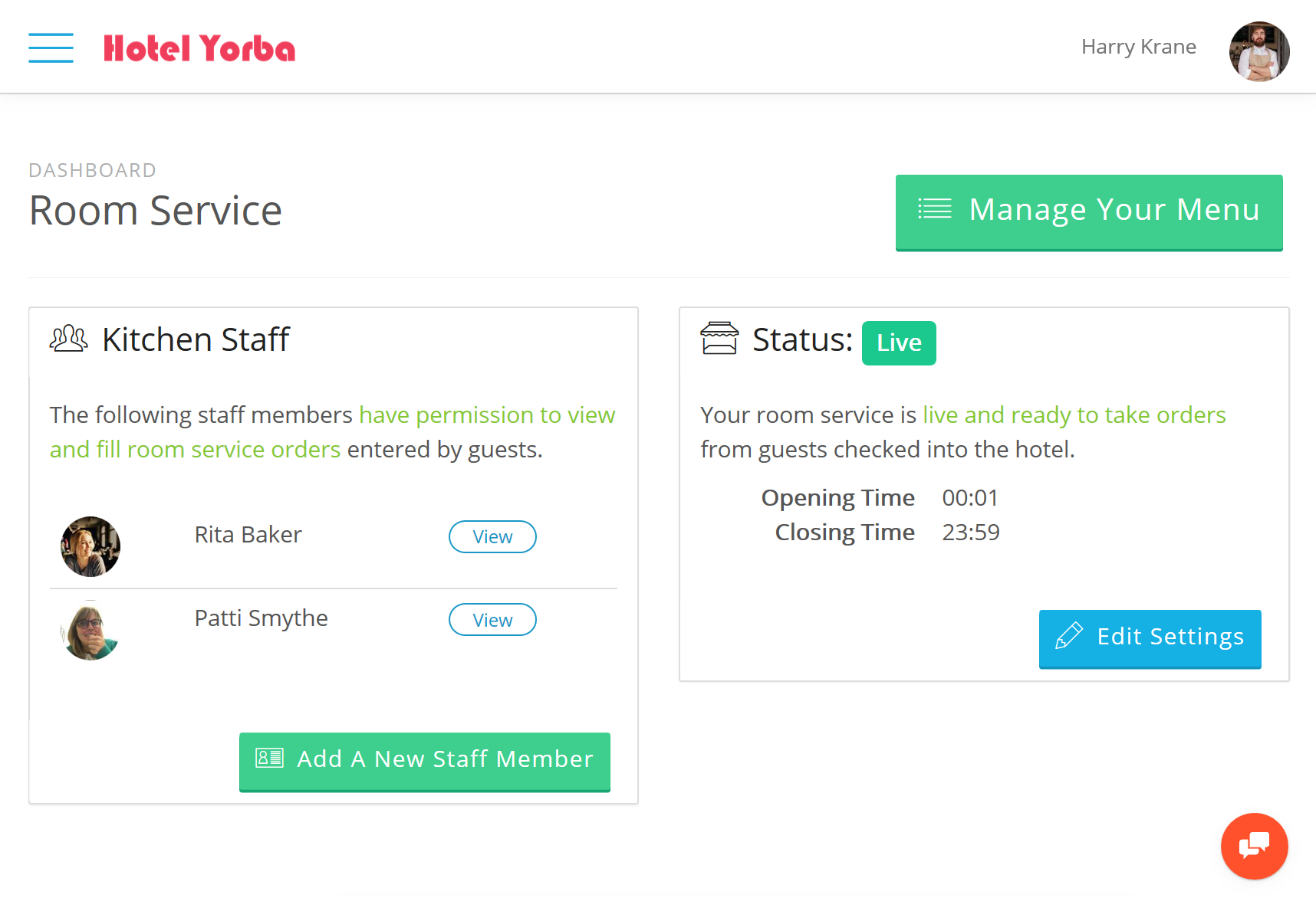 Hotel Guest Services Portal