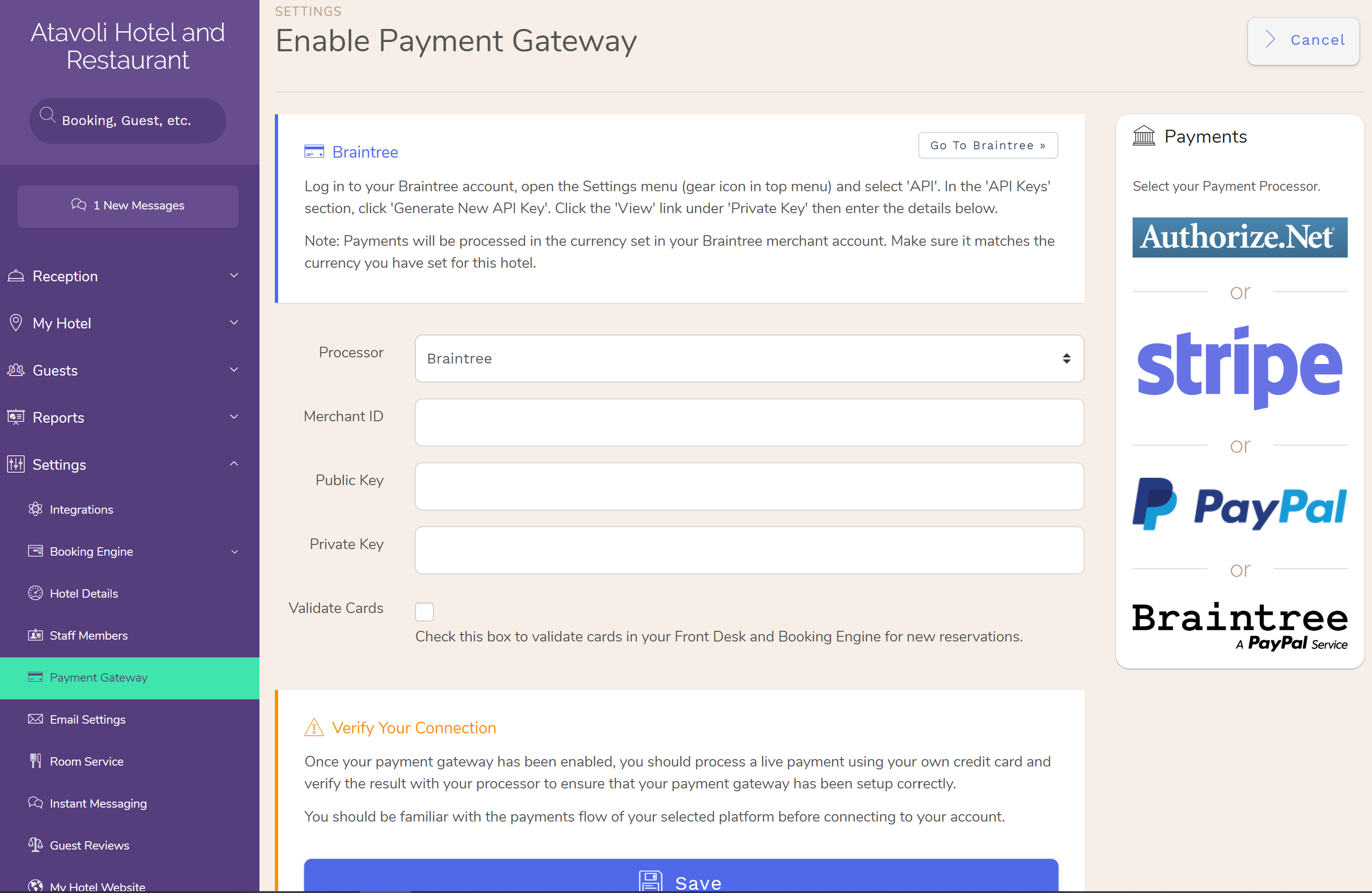 How to Enable Hotel Payment Gateway and Accept Credit Cards