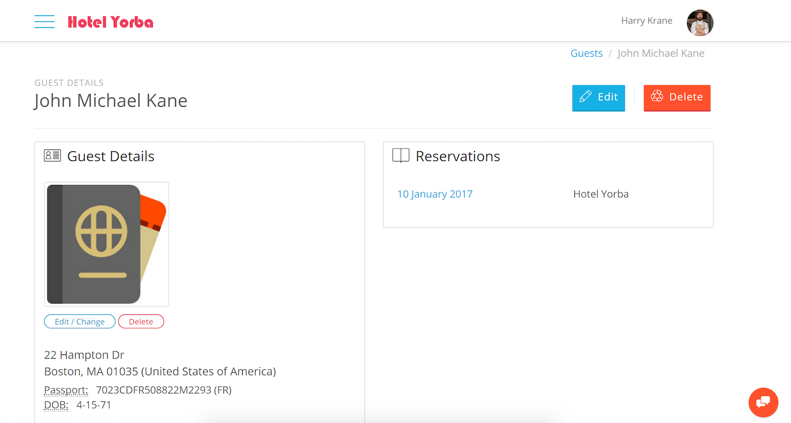 Hotel Guest Registration for Hotel PMS Features: Guest ID Documents Stored in the Cloud