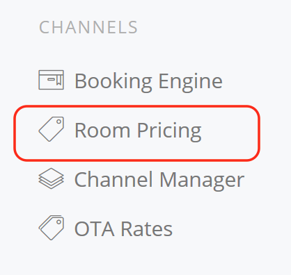 Channels Manager Set Price by Room Rate day Channel