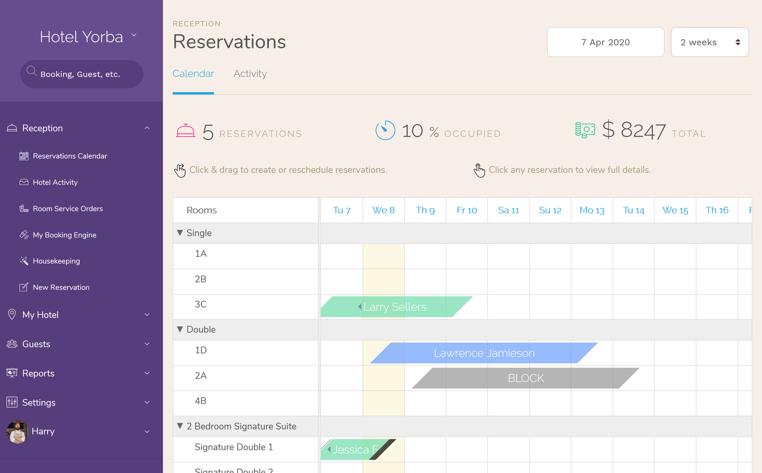 How to Print Hotel Activity.