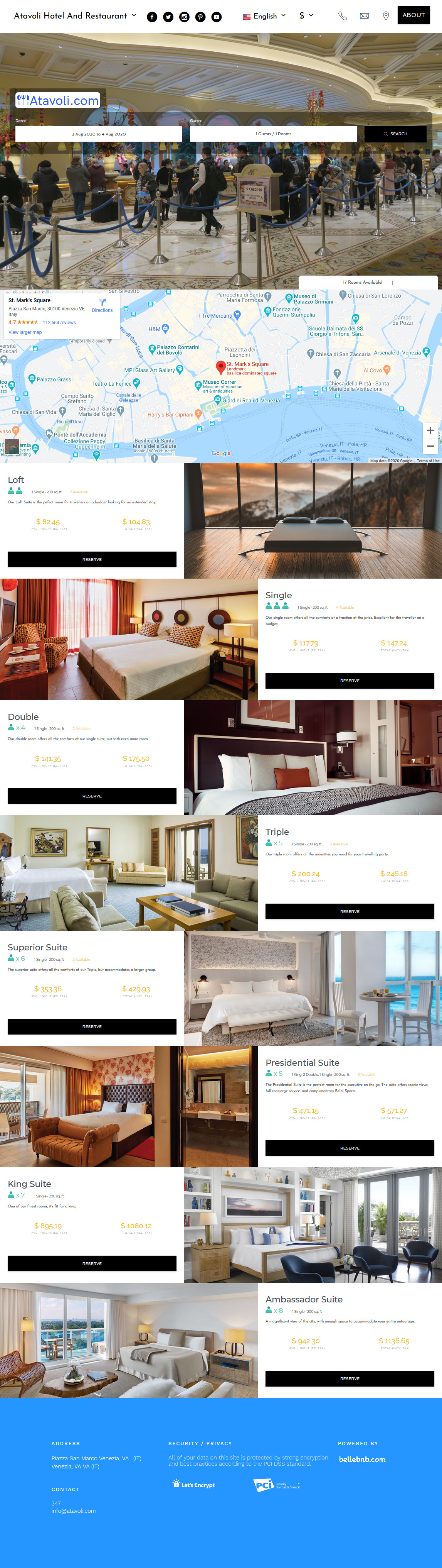 Hotel WebSite reservations Design and Hosting