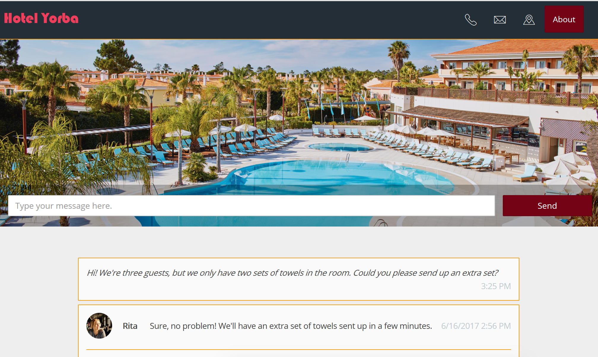 Hotel Guest Services Portal