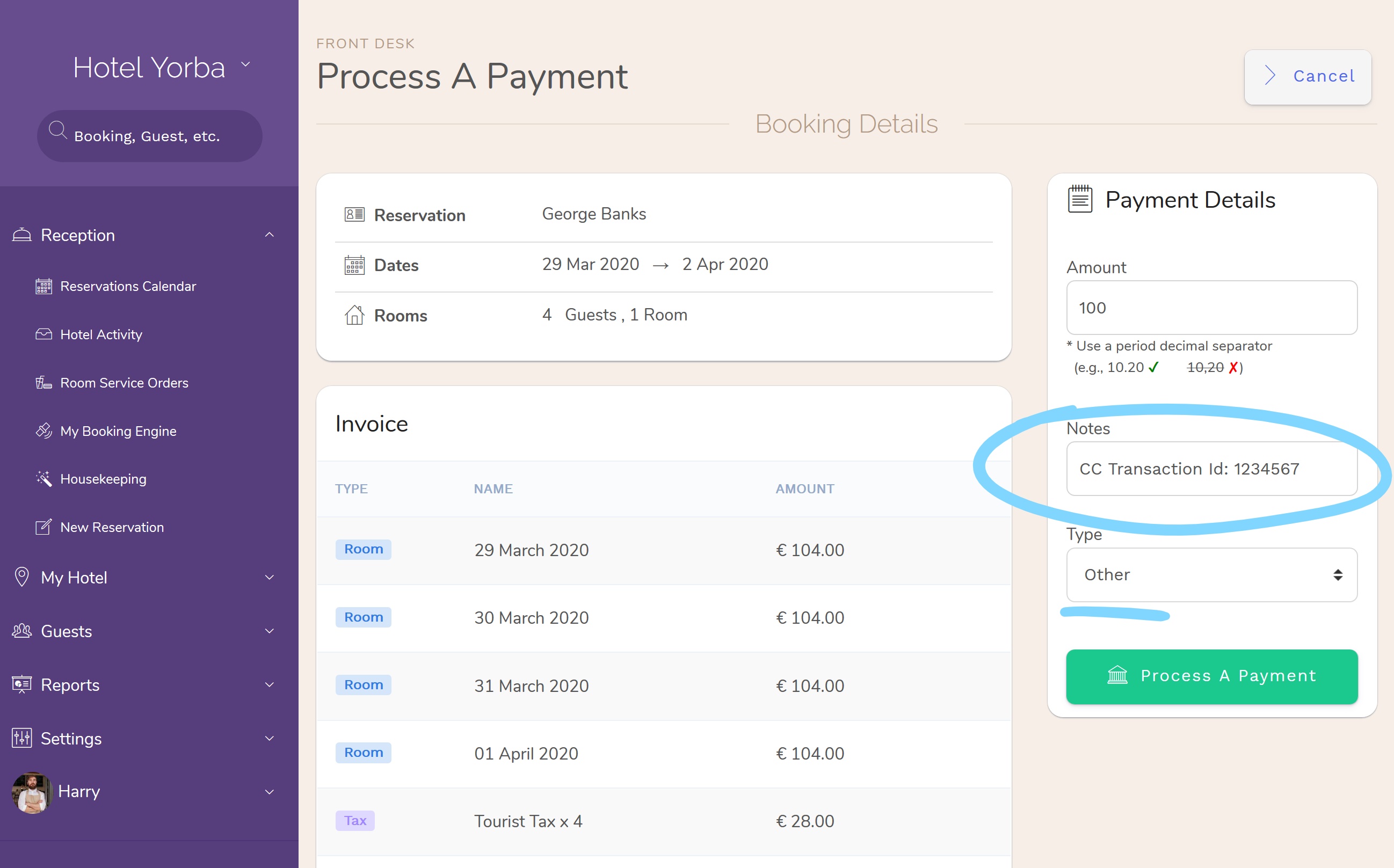 How to Input A Transaction ID from A Credit Card.