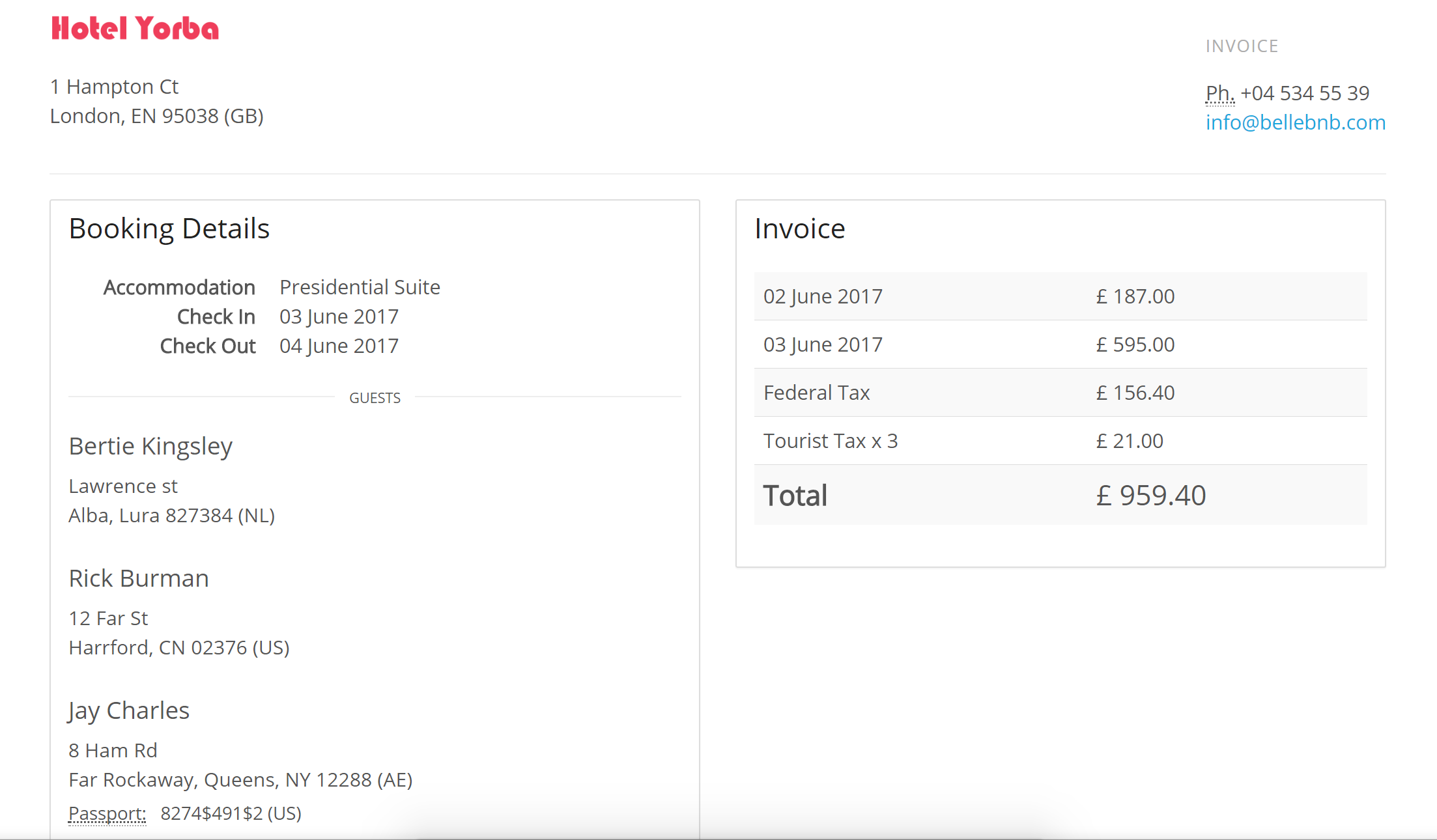 Hotel Regional Taxes Tourist Tax