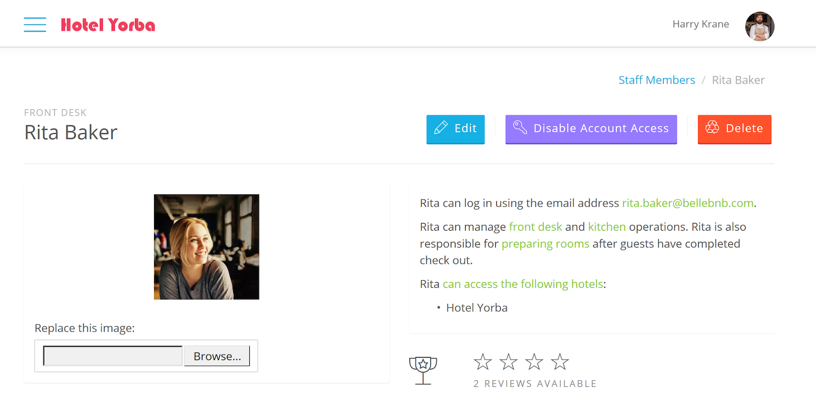 Hotel Staff Review Engine