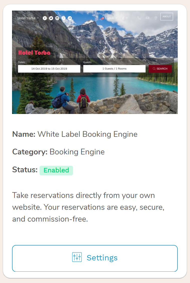 White Label Hotel Booking Engine
    Open your doors to the global marketplace. Your hotel website is ready to accept bookings from any device in real time, securely process Credit Card payments and pay zero commissions