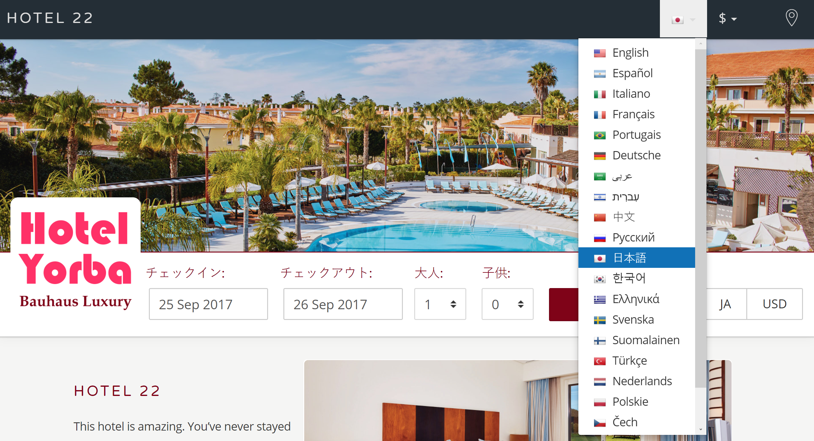 Your Hotel Booking Engine Works in Every Language Direct Hotel Reservations Commission-free From Your Website Or FaceBook Page